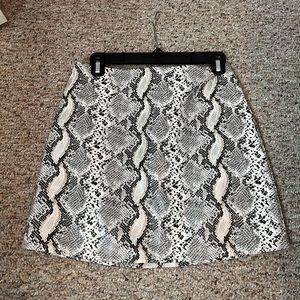 leather snakeskin skirt from boutique